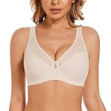 sheroine Women's Plus Size Full Coverage Minimizer Lace Bra Underwire Non-Padded Soft Everyday Bras(
