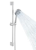 KES F200+KP501B Five Function Massaging Hand Shower Head with Adjustable Slide Bar, Polished Chrome
