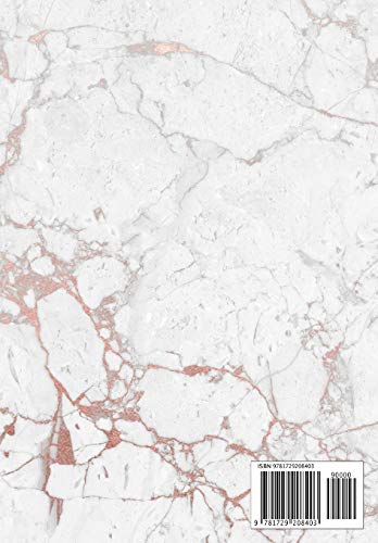 Notebook: Marble and Gold Journal 120 Pages - B5 Size