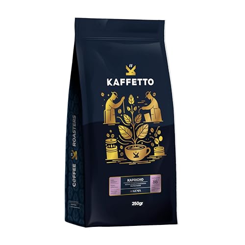 Cafe de ESPECIALIDAD | Café Grano Natural 100% ARABICA, Origen: KENIA | SCA 85 Puntos [Kaffetto, Cafe Especialidad Premium] Tueste Natural, Reciente y Seleccionado.