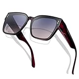 Verres UV400 et TAC polarisés: Les verres polarisés TAC professionnels à 9 couches offrent une véritable protection UV400 et bloquent efficacement les rayons UVA/UVB. La technologie polarisée élimine efficacement les reflets et réduit la fatigue oculaire. Que ce soit pour conduire par temps ensoleillé, passer des vacances à la mer ou se déplacer au quotidien, elle offre des couleurs et une vision nettes et précises, et protège vos yeux tout au long de la journée pour leur confort et leur santé