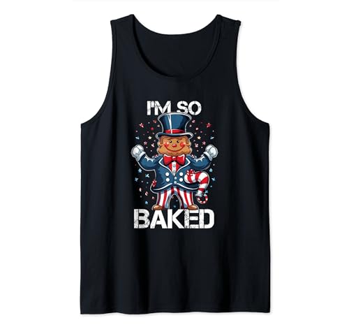 I'm So Baked Gingerbread Man Christmas Funny Cookie Cottura Canotta