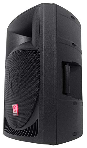 Pair Rockville RPG12 12" 1600w Powered PA/DJ Speakers + 2 Stands + 2 Cables+Bag