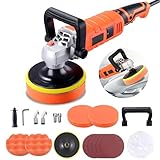 HONGHCL Pulidora de Coche 1580W - Profesional Ajustable de 7 Velocidades Con Mango Extraíble - Para Pulir, Lijar Coches,...