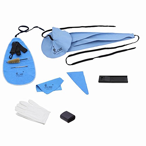 Mowind 10-In-1 Saxophone Cleaning Care Kit Belt Thumb Rest Cushion Reed Case Mouthpiece Brush Mini Screwdriver Cleaning Cloth Gloves #TOP7