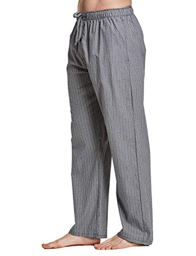 CYZ Mens 100% Cotton Pajama Pants Sleep Lounge Pajamas for Men Woven pj Pants2