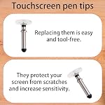 24pcs Stylus Pen Replacement Tips Only, High-Precision Stylus Pencil Disc Tips Replacement Universal Nibs Compatible with Capacitive Touch Screen