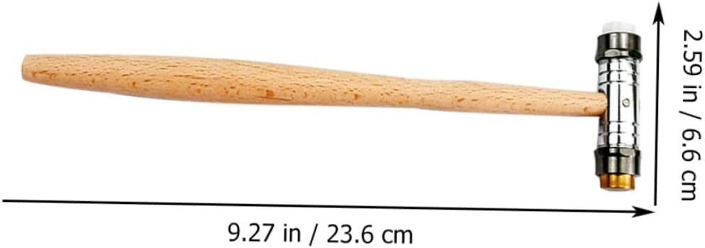 Watch Repair Hammer Small Detachable Head Wood Grip Tool