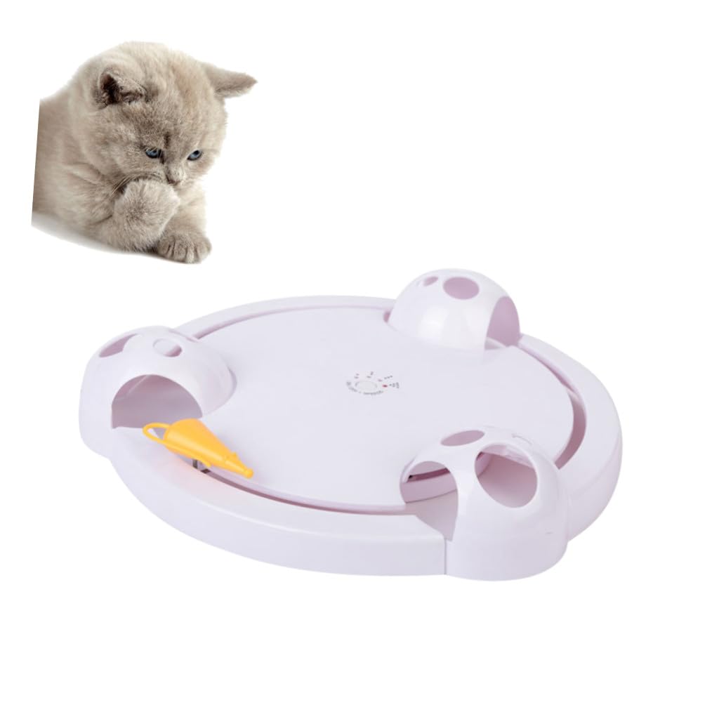 Kisangel 1pieza Juguete Eléctrico Interactivo para Gatos Automática De Teaser Rueda Giratoria Juguete De para