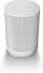 Sonos Move (weiß). Mit diesem leistungsstarken, robusten und vielseitigen Smart Speaker erlebst du überall beeindruckenden Sound.
