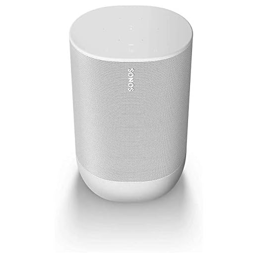 Sonos Move lo Smart Speaker da Outdoor, Alimentato a Batteria per l'Ascolto della Musica Dentro e Fuori Casa, Amazon Alexa e Google Assistant Integrati, Bianco