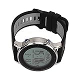 Reloj con Altímetro y Barómetro, Reloj con Brújula de Metal de Alta Precisión, Resistente Al Agua, Resistente para Montañismo (Negro y Gris)