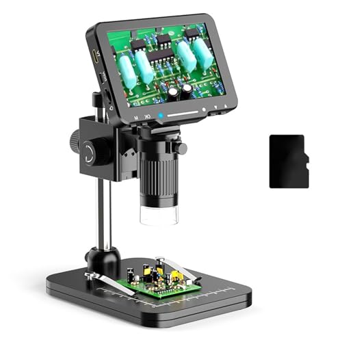 Microscopio de inspección de joyas con aumento 1000X y pantalla LCD ajustable 1080P