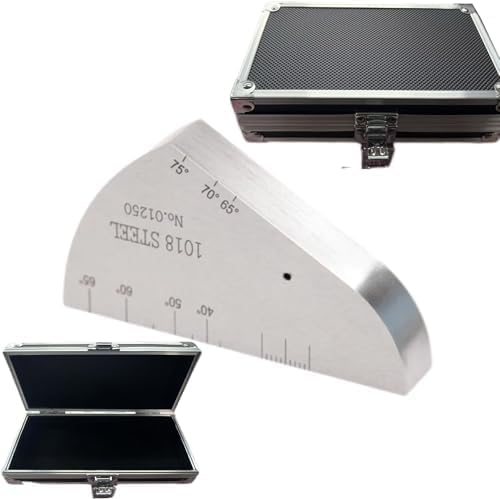 Test Block Ultrasonic Flaw Detector Standard Calibration Gauge Block with Range 35 to 75 Degrees 25mm and 50 mm Radius 1.5mm Hole Width 25mm for Ultrasound Test ASTM E164