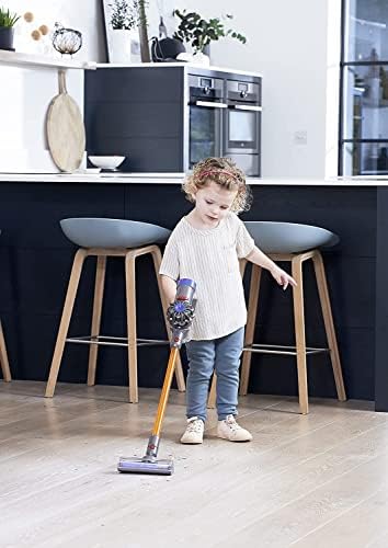 Casdon 68702 Dyson Cordless Vacuum Interactive Toy for Children Aged 3+. Includes Working Suction for Realistic Play, Purple and Orange