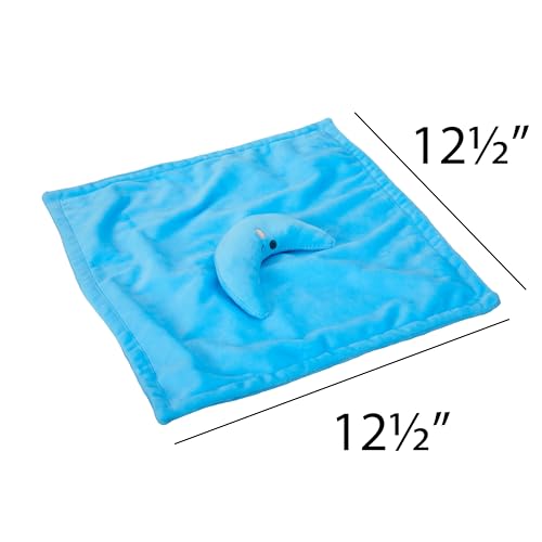Image of C.R. Gibson Little Hugs Moon Minky Fabric Lovey Blanket for Babies, 12.5 inch x 12.5 inch, Multicolor