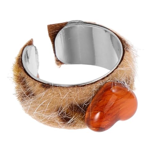Bague léopard ajustable style vintage d'Halloween