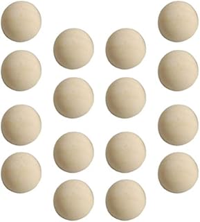 HEALLILY 100pcs Half Wooden Beads Unfinished Split Natural Round Wood Balls Mini Hemisphere for Craft Paint 15mm