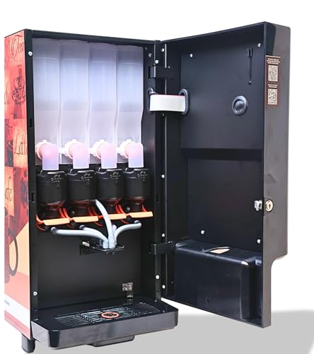 Image of Smart Taurus Coffee & Tea Vending Machine - 4 Canisters | Instant Premix Dispenser for Home & Office | Customizable Hot Beverages