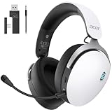 Acer ゲーミングヘッドセット 4WAY接続 2.4GHz USB/Type-C/Bluetooth 5.4/有線 -42dBノイズ低減 脱着式ノイズキャンマイク 20ms超低遅延7.1chサラウンド 超长時間バッテリー 残量表示 通気性イヤーマフ ワイヤレスヘッドホン PS5/PS4/PC/Switch/Xbox対応 ホワイト