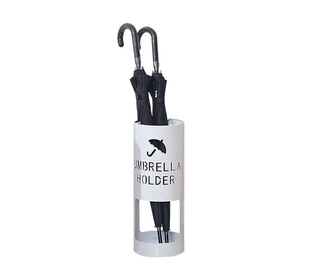 Paraplu Rek Creatieve Paraplu Patroon Paraplubak Metalen Parapluhouder Deur Organizer Vrijstaande Ingang, Paraplubak Hotel (Color : Blanc