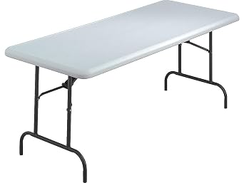 Iceberg 65323 IndestrucTable Classic Folding Table, 30"x72", Platinum Granite