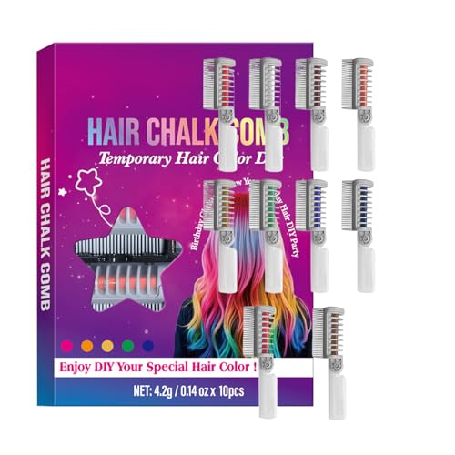 usefulbeauty Peine Para Tinte Del Cabello - 10 Colores Seguro Y Conveniente,Tiza Para El Cabello Temporal | Para Niños Niñas Hombres Mujeres Jóvenes Adolescentes Cumpleaños Navidad Año Nuevo Cosplay