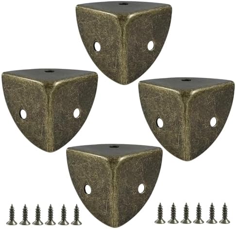 Bivethoi 메탈 박스 코너 프로텍터, 브론즈, 3cm x 3cm x 3cm, 20개 — 사진 2