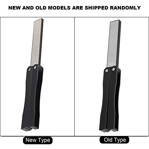 Double Sided Diafold Sharpener, Diamond Sharpening Stone Folding Pocket Garden File Tool Knife Sharpener For Axe Hatchet Lawn Mower Blade Garden Shears Chisels Spade Drills #TOP6