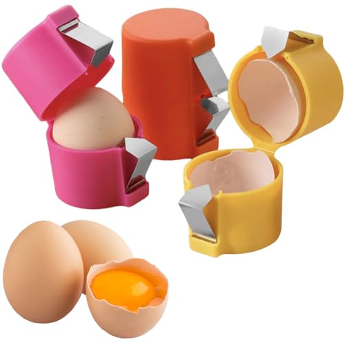 3 Pack Egg Opener and Cracker - Handheld Shell Cutter, Portable Separator, Multifunctional Cube Eggs Seperator for Cooking and Camping