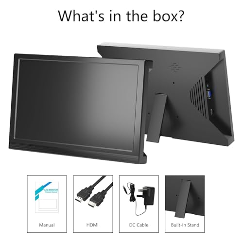 Image of 13.3-Inch Portable Monitor HDMI Monitor 1366 * 768P 60HZ HD with Built-in Dual Speakers, Game Console Monitor, HDMI Type-C Suitable for Laptops /Computers /PC /Mac /PS5 /4