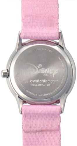 Disney 아동용 W001039 벨 글리츠 스테인리스 스틸 프린트 스트랩 시계 — 사진 4