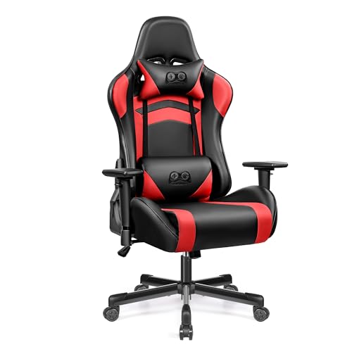 {Sillas Gaming Baratas Rojas Sillas Gaming OneGame Silla Gaming, Silla Escritorio Gaming con Ajuste de Altura y reposabrazos 3D Silla ergonómica Gaming Soporte Lumbar...