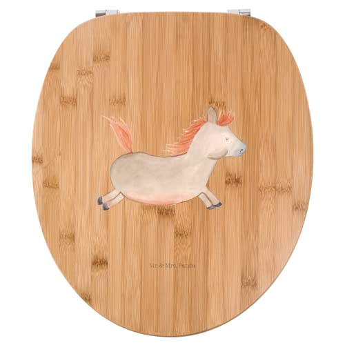 Mr. & Mrs. Panda Motiv WC Sitz Pferd Springen - Geschenk, Bauernhof, Toilette, WC-Sitz, Pony, Toilettendeckel, ausreiten, Landwirtin, Klobrille,