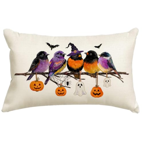 RABUSOFA Halloween Pillow Covers 12x20 Inch Halloween Decorations for Home