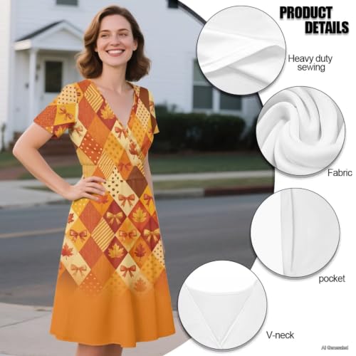 Image of Women's Summer Dresses Short Sleeve Formal Dresses with Pockets | Lightweight Quick‑Dry Soft Comfortable 2026 Fashion Dresses Loose Plus‑Size High‑Waisted