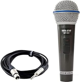 Vocal-Star Karaoke Microphone With Cable, Perfect for Singing/Speeches, Professional Quality (MP-508)
