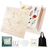 MeRGBWLife Flower Press - 11'x11' Wooden 10 Layer Flower Press Kit for Crafts Pressed Flowers & Plant Press, Scrapbooking, Bookmark Making, Wedding Bouquet Preservation, Dried Flowers