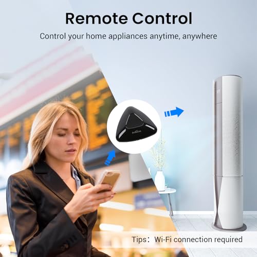 Broadlink RM MAX Smart Home Hub – Wi-Fi & BLE-Universalfernbedienung für IR-/RF-Geräte, kompatibel mit Alexa & Google Home, RF-Hub für TV, Klimaanlage, Jalousien