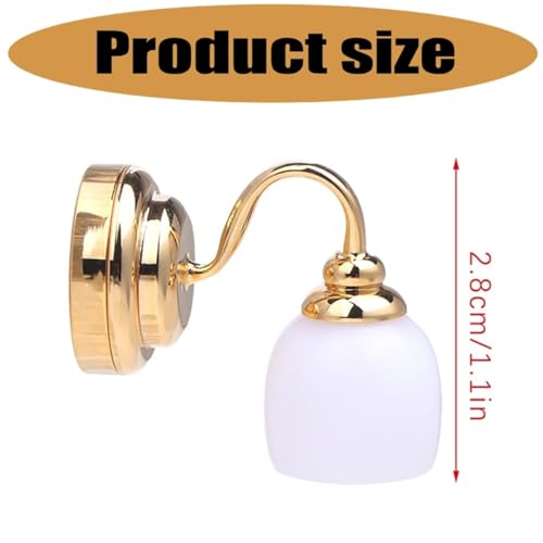 Applique murale LED miniature 1/12 pour decoration de maison de poupee - 5