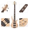 Bullfighter Elem Electric Bass Guitar Through Body 4/5 Strings Full Size P Bass Beginner Kit Black for Starter with Gig Bag, Guitar Strap, and Bass Guitar Cable DBS Series (wood-4string) #1