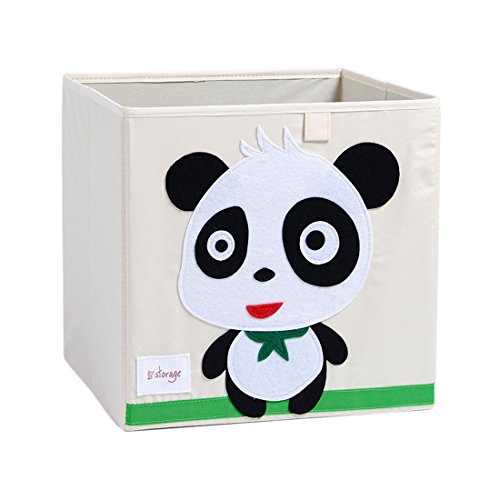 Dodymps Foldable Animal Canvas Storage Toy Box/Bin/Cube/Chest/Basket/Organizer For Kids, 13 Inch (Panda) #TOP2