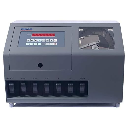 Ribao CS-600B 7-Pocket High Speed Coin Counter, Heavy Duty Bank Grade Coin Sorter, Two-Year After Service