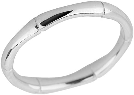 Thumb Rings 925 Sterling Silver 3 mm Bamboo (Size 9)