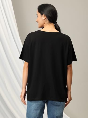 Image of The Mom Store Mom T-Shirt | Cotton | Pre and Post Pregnancy | Quirky Statements | Comfortable | Oversized