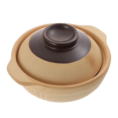 Angoily Cazuela de Cerámica para Guisos y Sopas Olla Resistente para Cocina Eléctrica y Gas Apta para Horno y Microondas Fácil de Limpiar con Tapa y Colores Surtidos Color Color Aleatorio