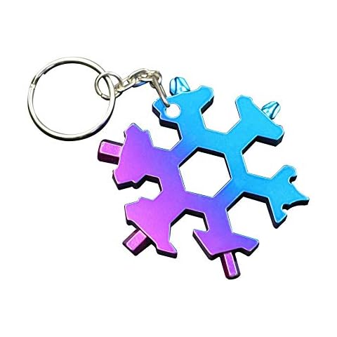 19 in 1 Snowflake Multi-Tool, Screwdriver -Bottle Opener,Outdoor Wrench Multi-Tool Standard/Metric Snowflake Wrench Cool Gadgets,Great Christmas Gift, Father'day Gift Cover