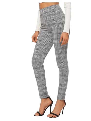 SweatyRocks Women's Casual Skinny Leggings Stretchy High Waisted Work Pants3