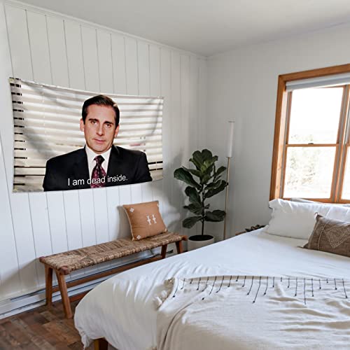 Funny Tapestry 3X5 Feet "I Am Dead Inside"-Michael Meme Tapestry For College Dorm Room,Porch, Poolside, Backyard And Storefront，Parties, Gift, Tailgates #TOP4