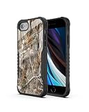 HEVIGO Camo Leaf Camouflage Design Compatible with iPhone SE 2022/3rd/2020/2rd,iPhone 8/7/6 Case for Shockproof Acrylic Back Panel and Elastic Soft TPU Frame Protection Cover